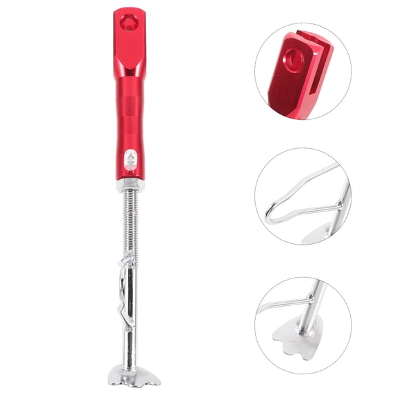 WHAMVOX Heavy Duty Aluminum Motorcycle Kickstand in Red and Secure Parking Multiple