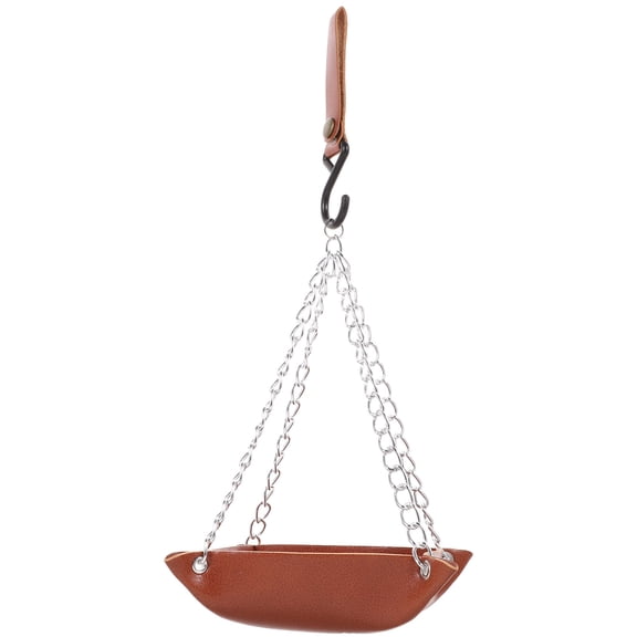 SEWCHICS Hanging Multi-Function Bird Feeder Durable Leather 1Set 13.8X5.8X5.8In