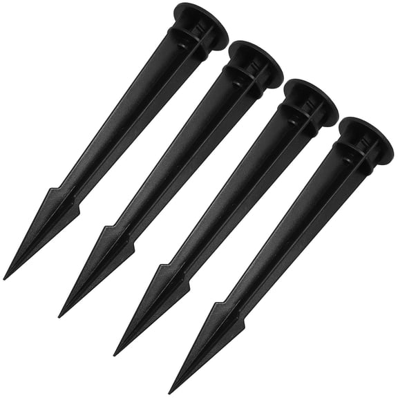 WHAMVOX Durable Black Plastic Solar Light Stakes for Outdoor Use with Easy Installation and Reusability 4 Pcs