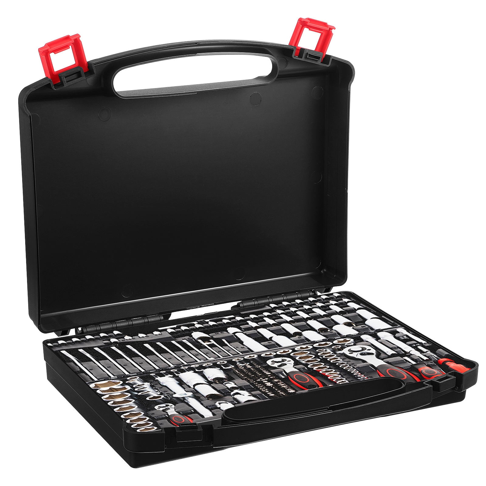 WHAMVOX Durable Plastic Toolbox with Sturdy Handle and Secure Buckle, Multi-Color Portable Storage Organizer for Tools