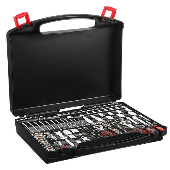 WHAMVOX Plastic Toolbox with Strong Handle and Secure Buckle, Multi-Color Storage Organizer