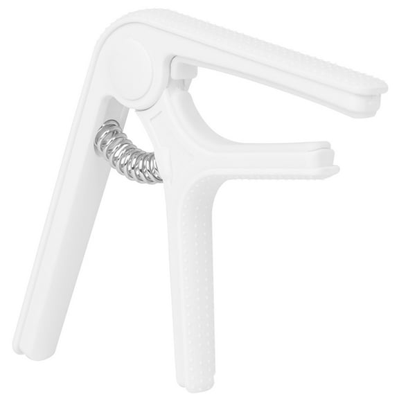 WHAMVOX Durable Plastic and Silicone Guitar Capo with Anti-Slip Design for Stable Grip White