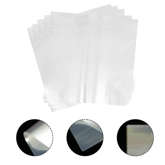 WHAMVOX Durable Transparent Plastic Flower Wrapping Paper for Decor Waterproof and Reusable 50 Sheets