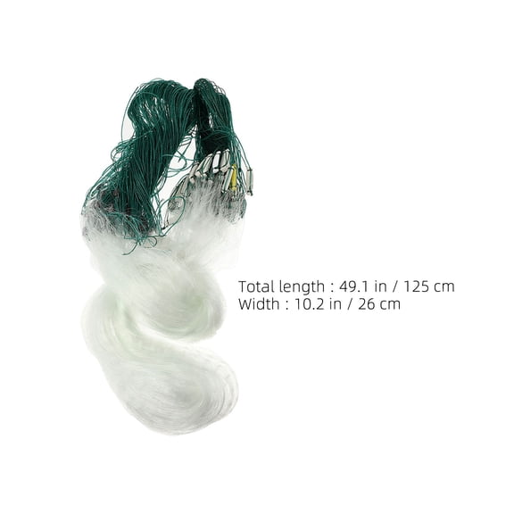 WHAMVOX Durable White Fishing Gill Net for Freshwater and Saltwater Use Lightweight Portable Mesh Size Designed for