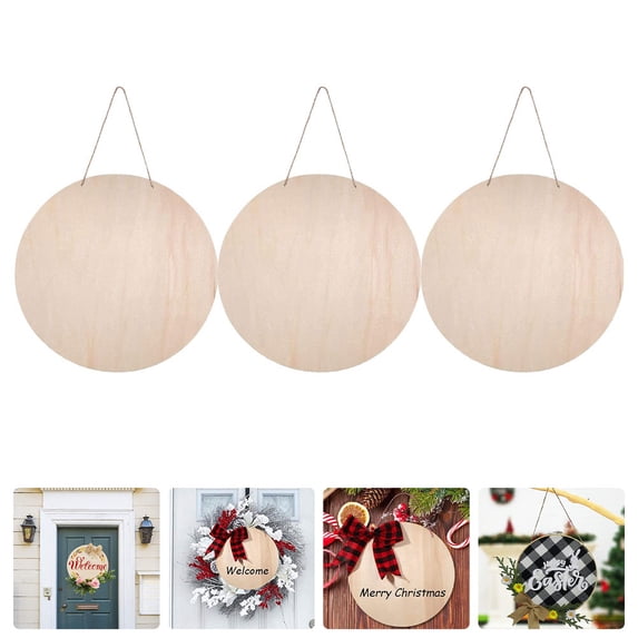WHAMVOX Wooden Craft Pieces with Smooth Finish for Projects and Hanging Decor, 3 Sets Included