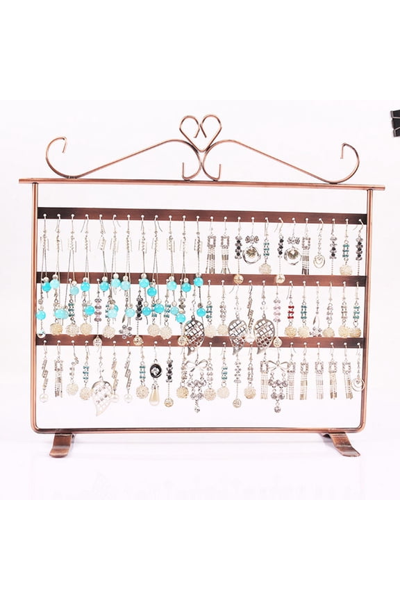 Earring Rack Stand Coffee Color with Practical Design for Jewelry Storage and Display