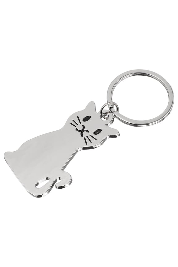 Ebony Feline Key Pendant Cat Keychain for Locker Keys House