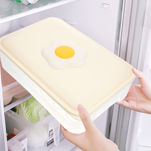 WHAMVOX Egg Storage Fridge Eggs Carton Kitchen Cabinet and System Shelf