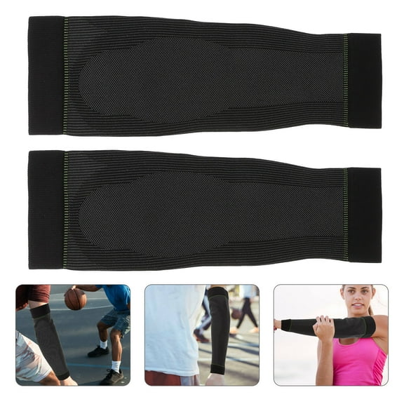 WHAMVOX Black Elbow Guard for Basketball - Outdoor Sports Arm Protector with Compression Support