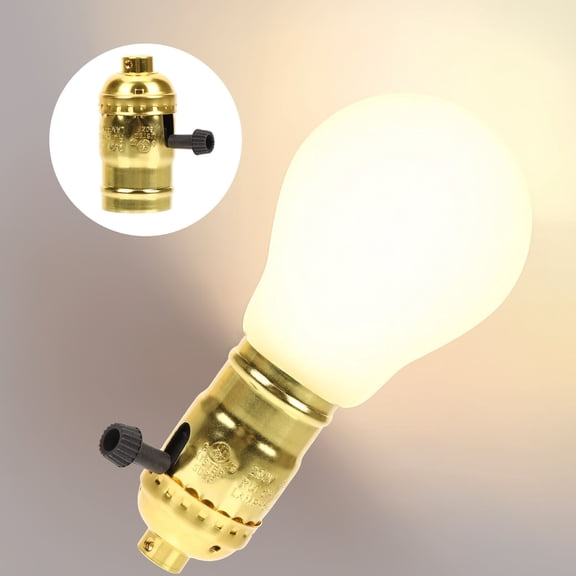 HEANUJJ Golden Whamvox Metal Light Socket Round Vintage Style for Table Lamps Home Kitchen