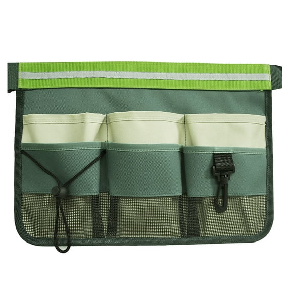 ROMANSENTIAL Light Green Oxford Cloth Waist Tool Bag with Adjustable Belt for Garden Tool Storage