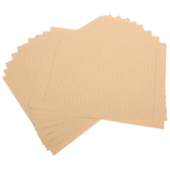 WHAMVOX Elegant ChocolateColored Lined Stationery Paper for Daily Use Writing and Invitations 100 Sheets