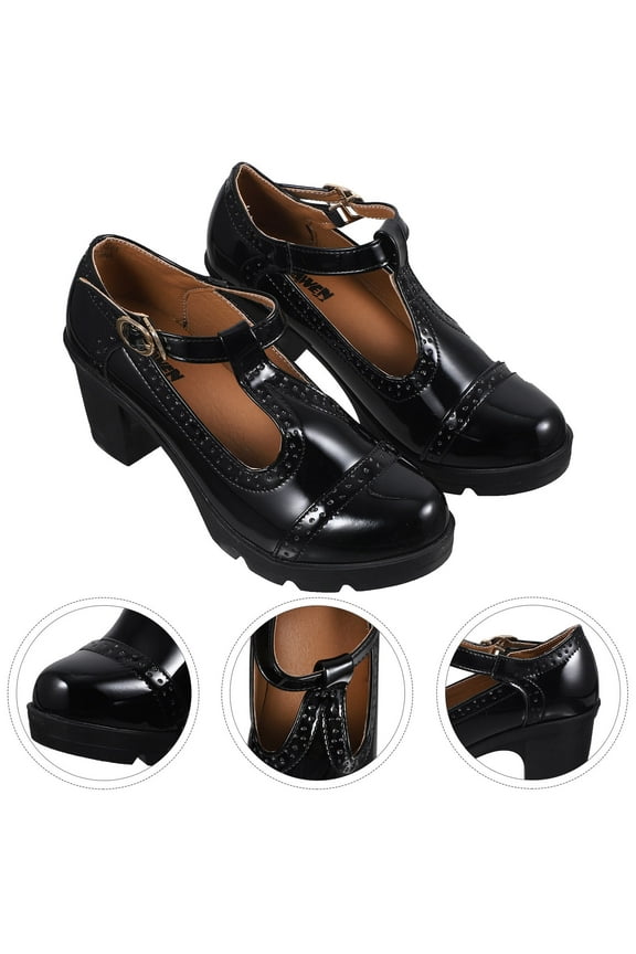 WHAMVOX Elegant High Heels with Microfiber Material and Rubber Sole for Women Wearing Black Color 1 Pair