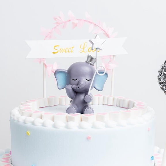 WHAMVOX Elephant Cake Decoration Decorations Birthday Dessert Child