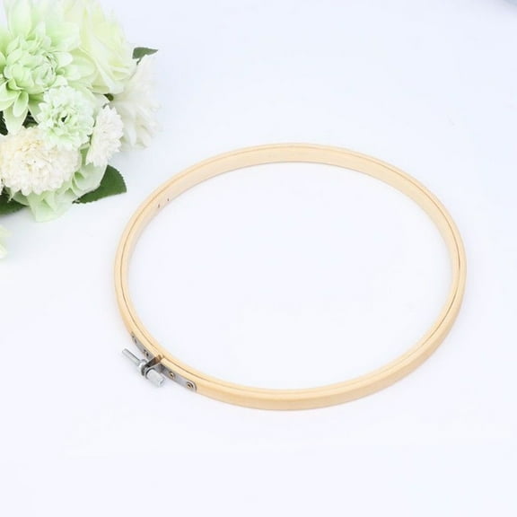 WHAMVOX Embroidery Set with Cross Stitch Plastic Frame in Khaki Color Great for DIY Hand Craft and Sewing 6 Pieces 13CM