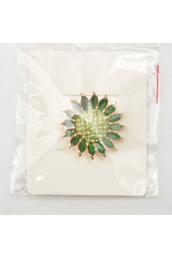 Suit Enamel Lapel Pin Alloy Sunflower Shape 1Pack For Women Casual Wear