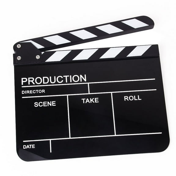 WHAMVOX English Version Clapper Board Clap-stick for TV /Film /Movie (Black+White)