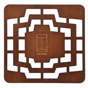 ROMANSENTIAL Vintage Coffee Wood Envelope Template for DIY Cards Letters and Party Invitations