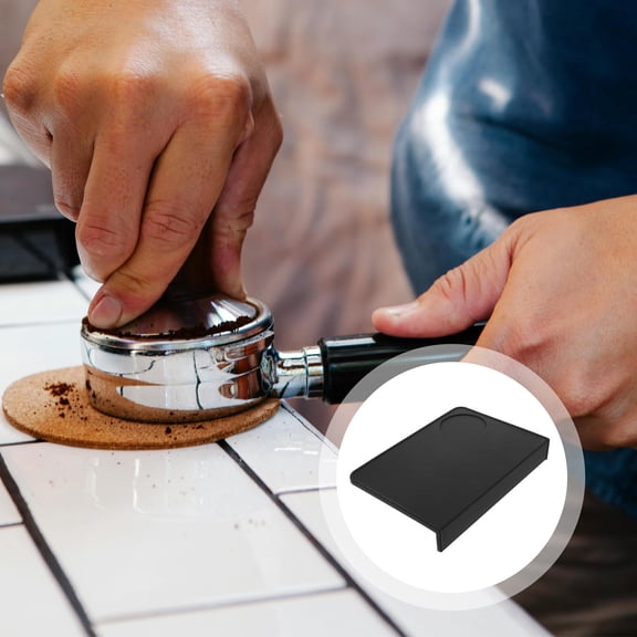 WHAMVOX Espresso Tamping Mat Silicone Non-Slip Coffee Machine Mat for Secure and Stable Coffee Making  Handle Powder Press Storage Mat