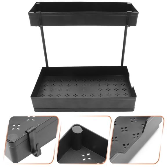 WHAMVOX Expandable under Sink Pull Out Shelf Spice Rack Cabinet Organizer