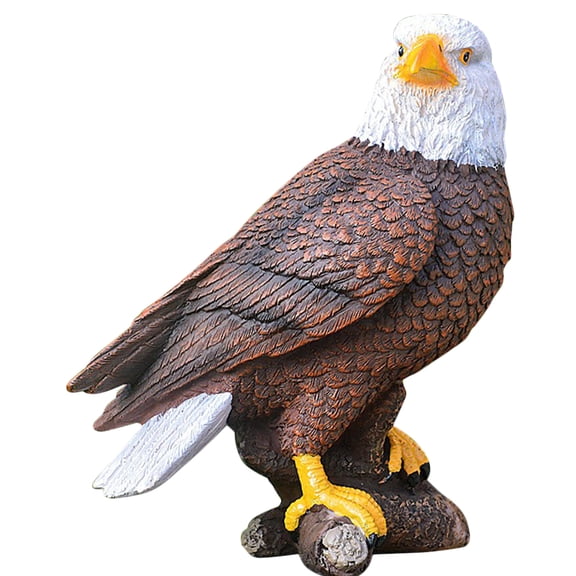 ROMANSENTIAL Brown Resin Eagle Figurine for Lawn and Garden Decoration