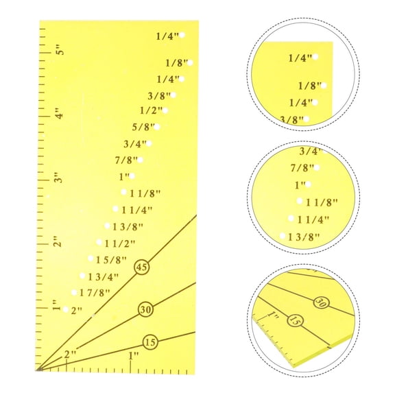 WHAMVOX Fabric Cutting Ruler Sewing Machine Perforated Resistance