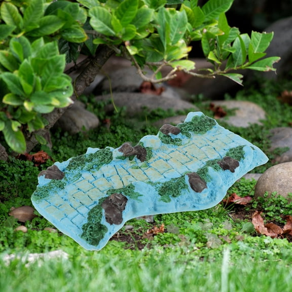 WHAMVOX Fairy Garden Paths Decoration Stepping Decorations Sky-blue