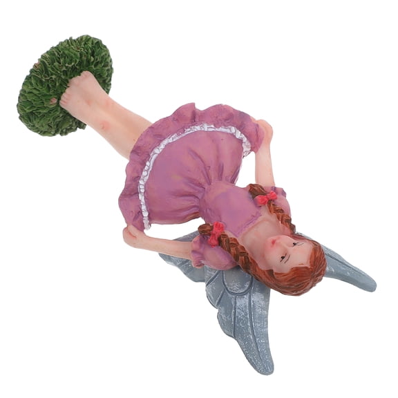 WHAMVOX Resin Fairy House Statue Miniature Fairy Ornament for Garden, Home, Office Decor, Small Fairy Figurine Landscape Craft Decoration