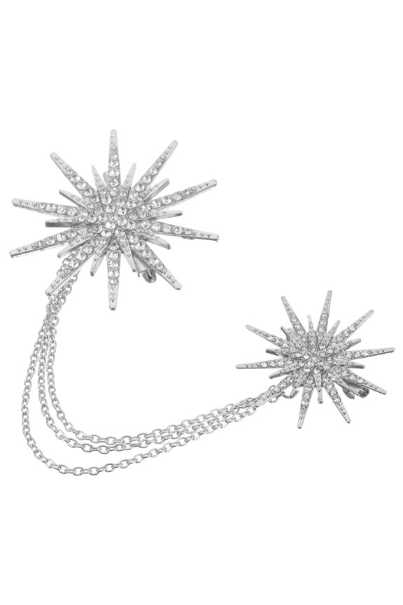 Fashion Brooch Pin Vintage Rhinestone Pins Chain