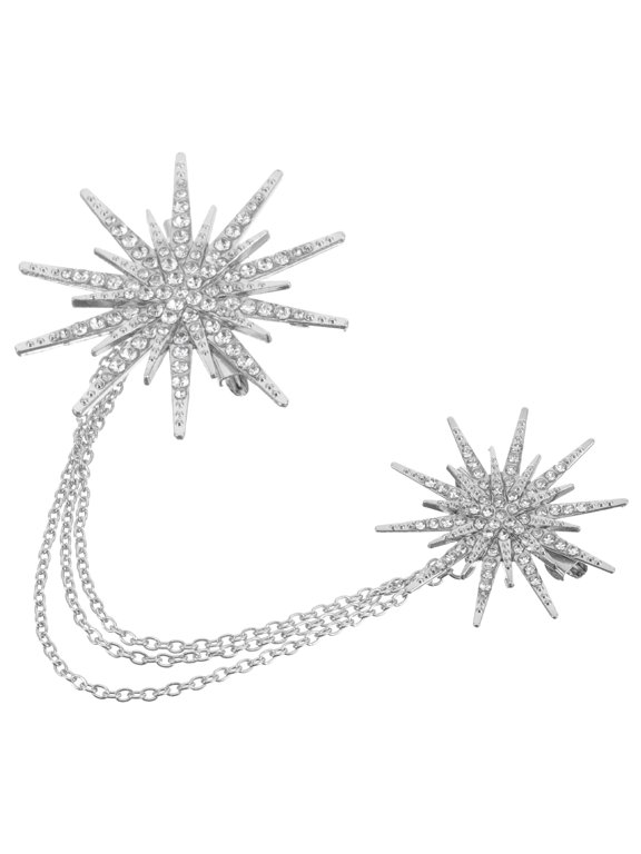 Rhinestone Brooch Pin Star Design for Elegant Appearance