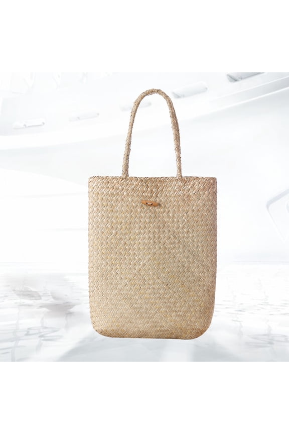 Fashion Woven Bag Vacation Woven Handbag Beach Bag for Outdoor Travel (Primary Colour)