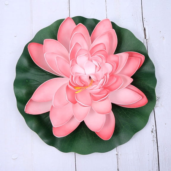 WHAMVOX Faux Simulation Lotus Decoration Lifelike Lotus Ornament 18.00X18.00X8.00CM Pink