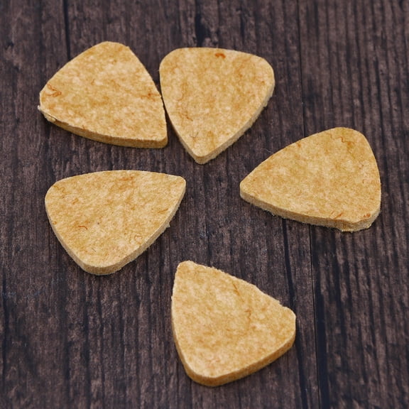 WHAMVOX Felt Picks for Ukulele Made of Wool Cotton Orange Color Provides Mellow Sound 10 Pieces