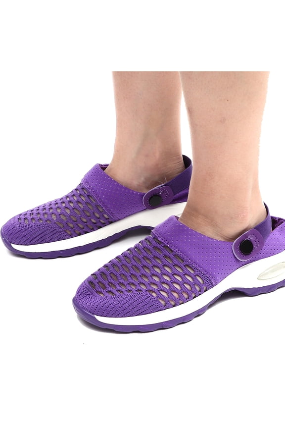 Female Running Sandals Non-skid Mesh Foam Women Platform Miss Purple