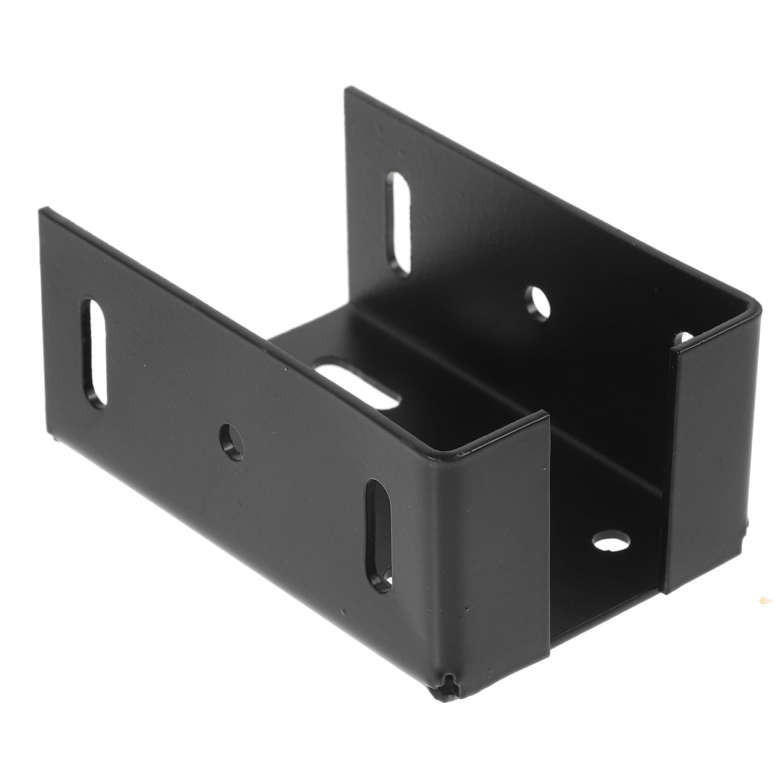 YSNOOWE Wood Fence Rail Bracket Black Heavy Duty Steel Connector for ...