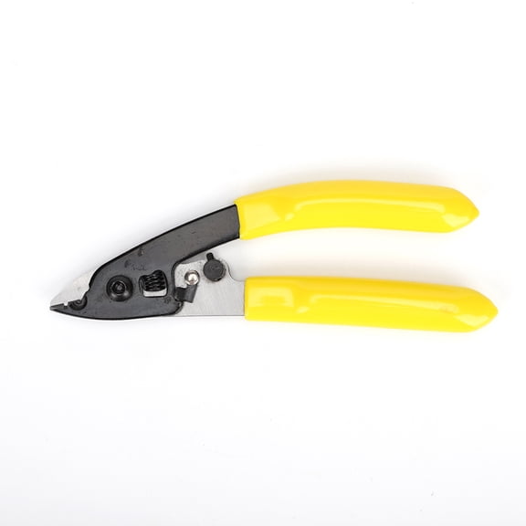 WHAMVOX Fiber Wire Stripper 2 Stripping Plier for Repairing with PVC Carbon Steel Material Yellow Color Ergonomic Design Comfort Grip 2 Port