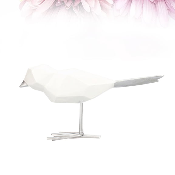 WHAMVOX Figurines Decor Bird Sculpture Decoration Garden Child Silver