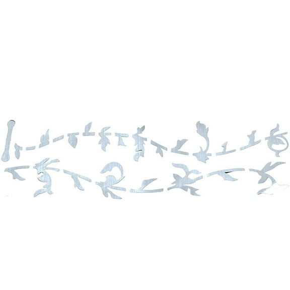 ROMANSENTIAL Fretboard Stickers Tree of Life Guitar Note Stickers for Decoration Silver 1Set