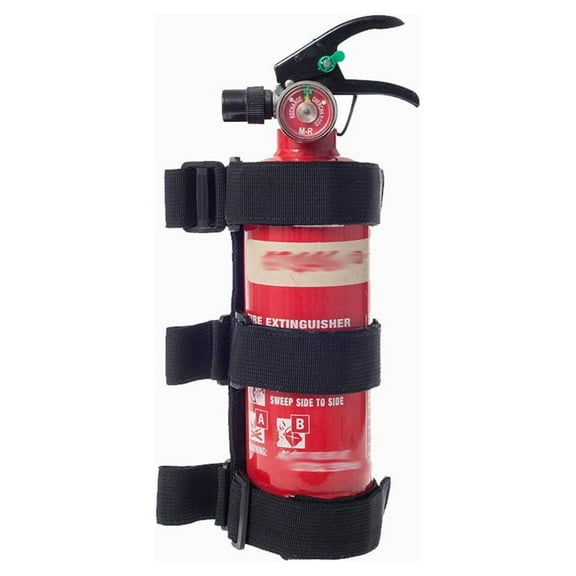 HOOWIFFY Auto Fire Extinguisher Car Fixing Strap Black PU 1Pack