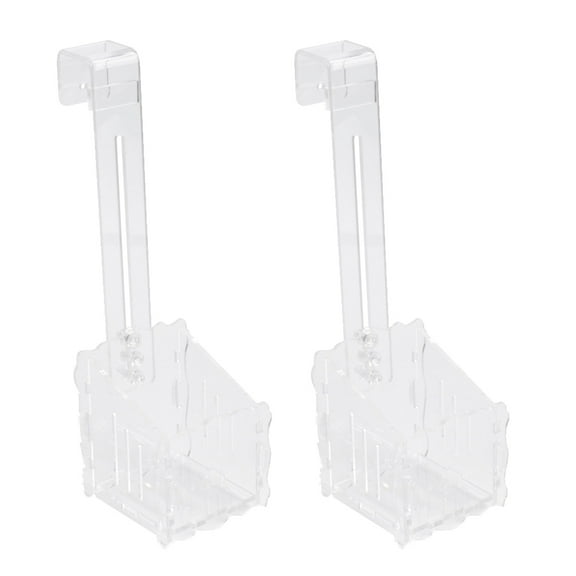 WHAMVOX Fish Tank Accessories 2Pcs Transparent Aquarium Planting Cups for Home Decoration