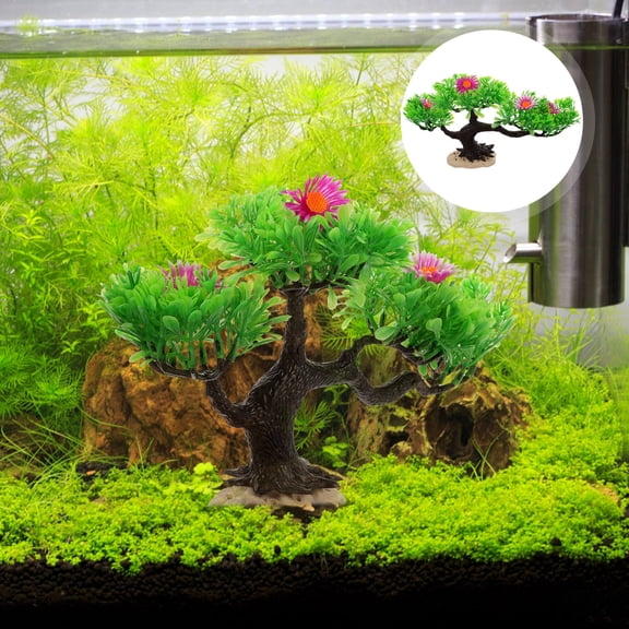 WHAMVOX Fish Tank Small Tree Adornment Artificial Tree Model Fish Tank Landscaping Tree