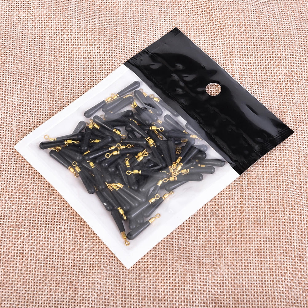 100Pcs Fishing Trace Connectors Metal and Rubber for Anglers Stream Ocean Reservoir Pond at Walmart