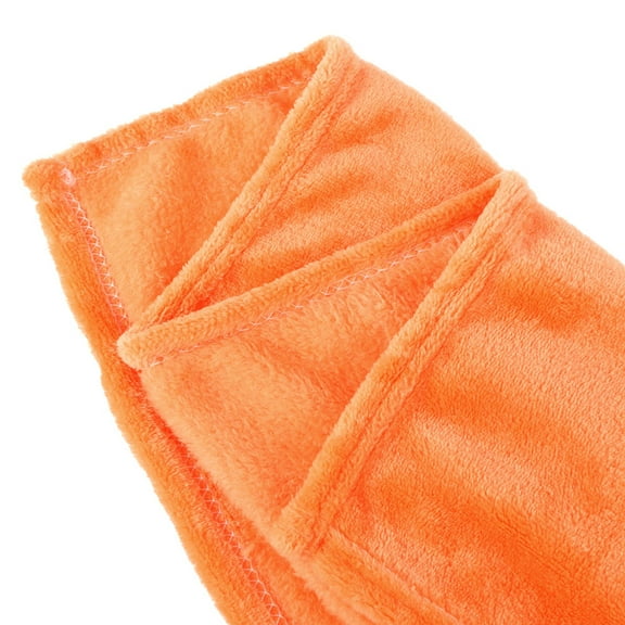 WHAMVOX  Flannel Blacnket Solid Color Blanket Throws for The Sofa Couch Orange