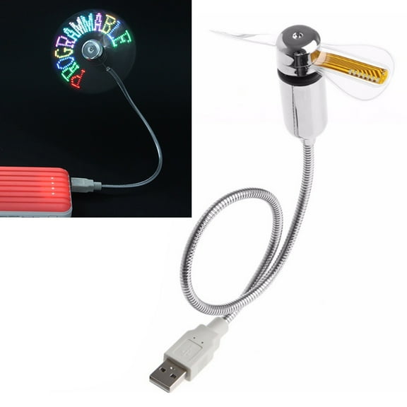 WHAMVOX Flexible Mini USB Powered Fan For PC Computer Laptop Tablet Flexible Gooseneck Air Blower Portable Flexible Desk Fan for Home Office