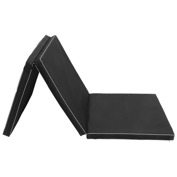 WHAMVOX  Floor Mat for Dancing 3-fold Home Exercise Gymnastics Travel Fitness Black