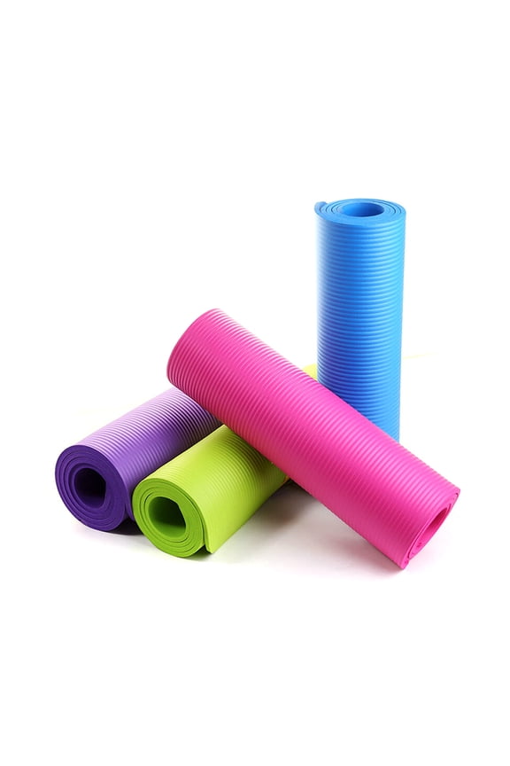 Floor Mats for Gym Yoga Alignment Lines Large Travel Folding Miss Purple