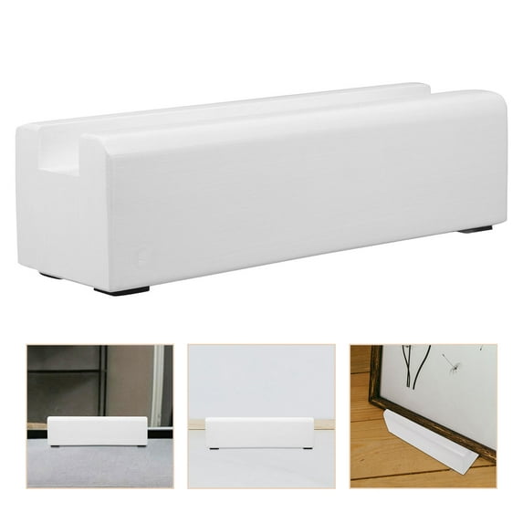 WHAMVOX Floor Mirror Support Stand 10 Inch Wood Full Length Dressing Mirror Bracket Display Mount Display Support Base For Large Mirrors Home Picture Frame White