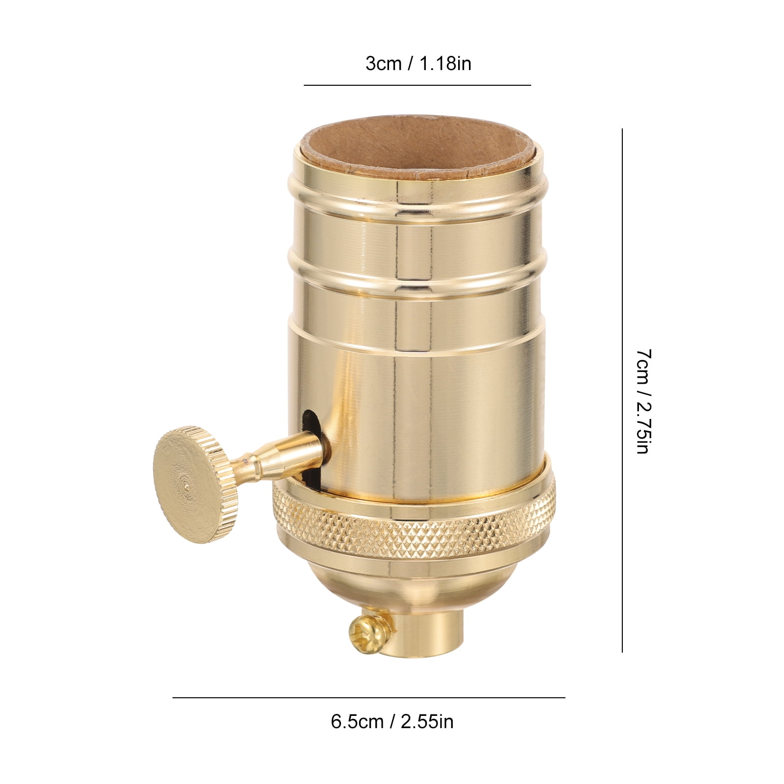 COMPUKAS Vintage Brass Screw Thread Light Socket with Golden Key ...
