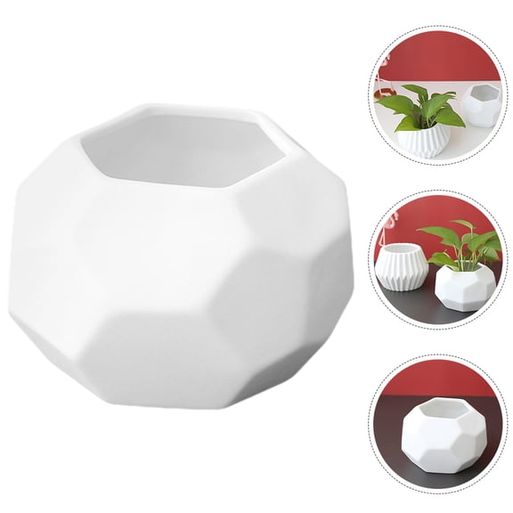 WHAMVOX  Flower Ceramic Terrarium Creative Transparent Ceramic Hydroponic Vase Desktop Planter
