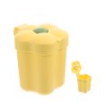 thumbnail image 1 of WHAMVOX Flower Shaped Airtight Trash Can for Storage Use in Yellow Plastic with Enough Capacity 4.5 Inches, 1 of 8